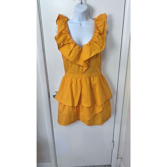 Bb Dakota Steve Madden Summer Sunset Ruffle Dress Yellow Size Medium NWT P1-17 - Picture 1 of 10